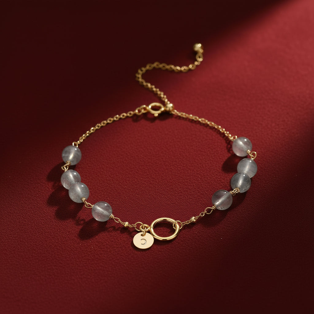 Élysée Crystal Moonlight Aquamarine Bracelet