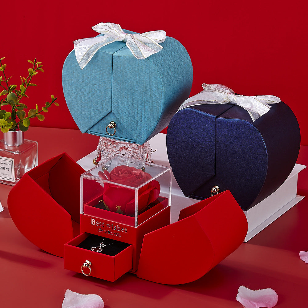 Eternal Rose Heart Jewelry Gift Box
